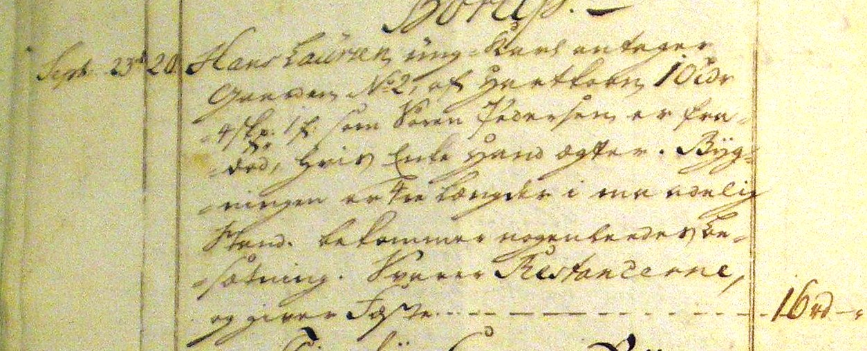Fæste Designation 1767 - Hans Laursen