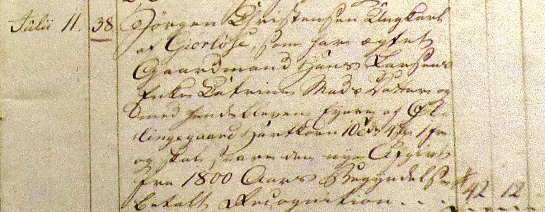 Fæste Designation 1800 - Jørgen Christensen