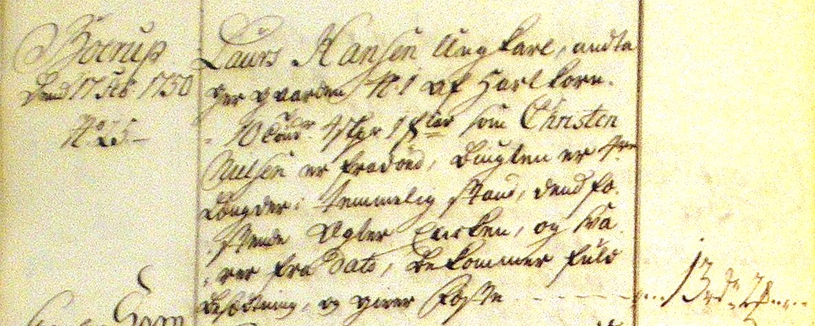 Fæste Designation 1750 - Laurs Hansen