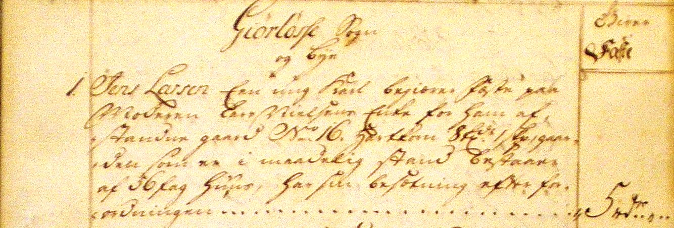 Fæste Designation 1746 - Jens Larsen