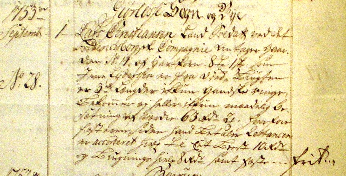 Fæste Designation 1753 - Lars Christiansen