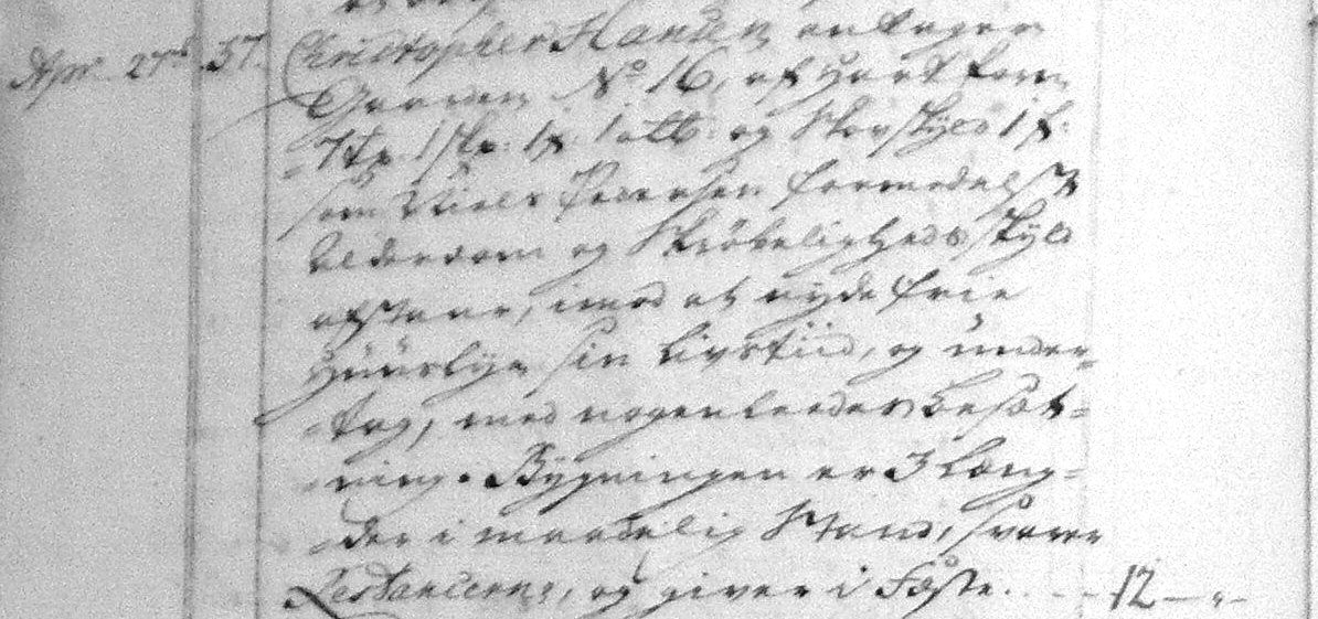 Fæste Designation 1767 - Christopher Hansen
