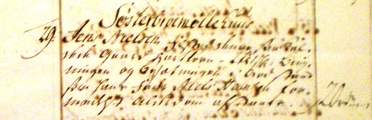 Fæste Designation 1742 - Jens Nielsen