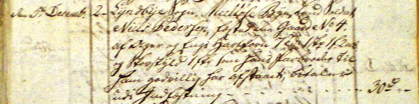 Fæste Designation 1788- Niels Pedersen