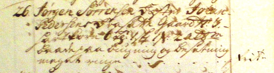 Fæste Designation 1743 - Jørgen Sørensen