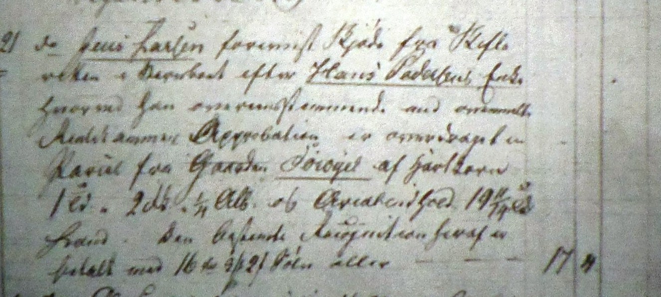 Fæste Designation 1831 - Jens Larsen