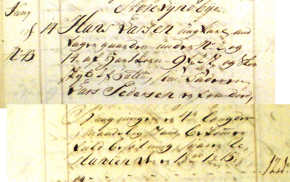 Fæste Designation 1757 - Hans Larsen