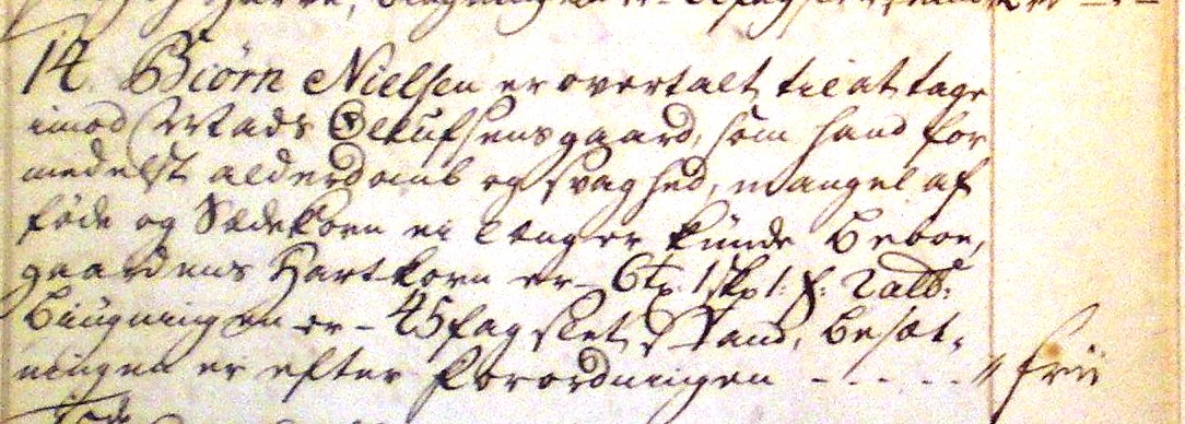 Fæste Designation 1727 - Biørn Nielsen