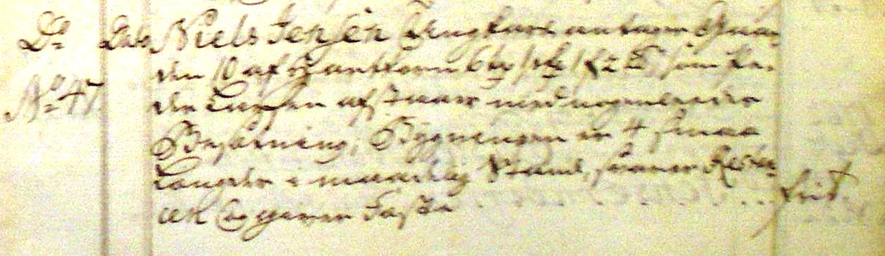 Fæste Designation 1763 - Niels Jensen