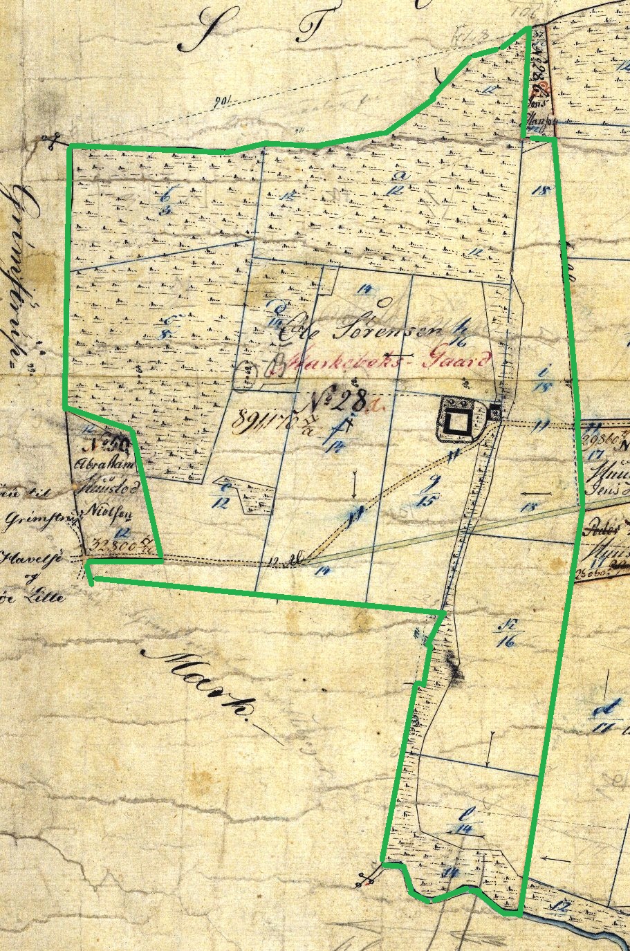 Markebkgaard ca. 1816