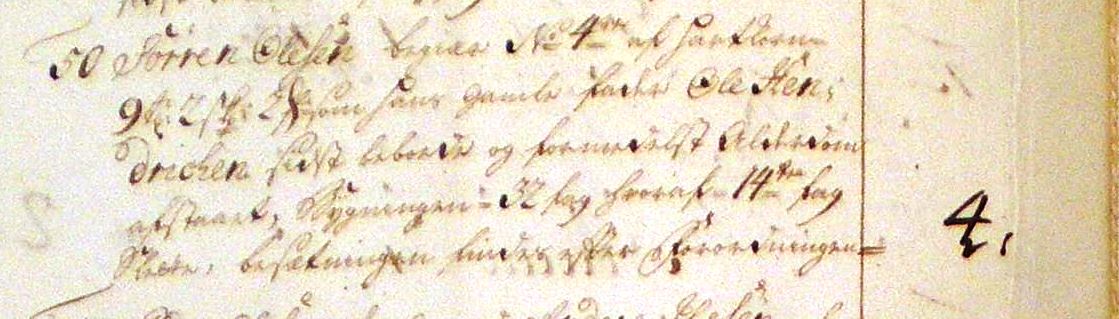 Fæste Designation 1719 - Sørren Olesen